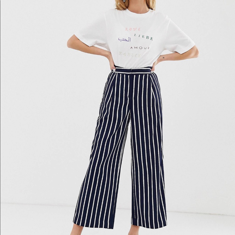 ASOS Wide leg striped pants